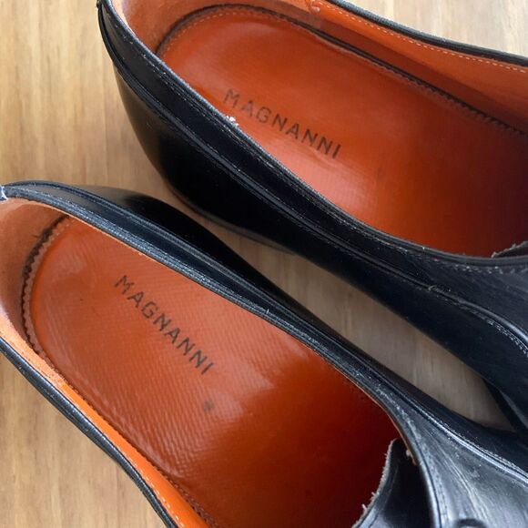 MAGNANNI Sanchez Black Calf-Skin Leather Oxfords (Sz 9.5) main image 4